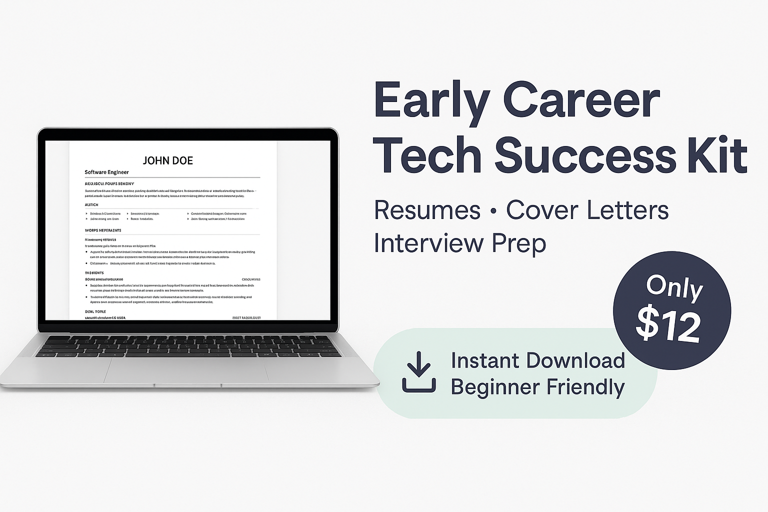 Early Career Tech Success Kit Product Mockup